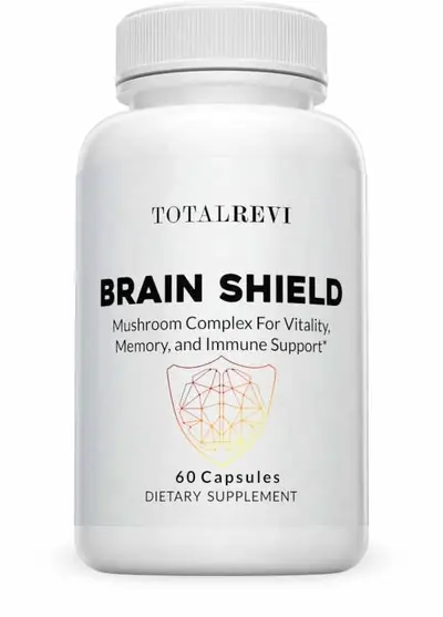 Brain Shield mushroom-based nootropic bottle